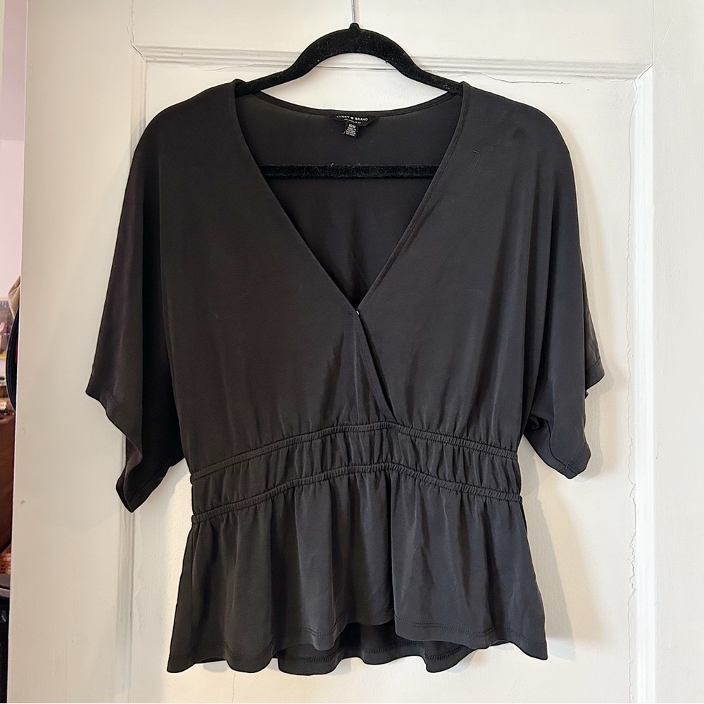 Black Lucky Brand Peplum Blouse Very